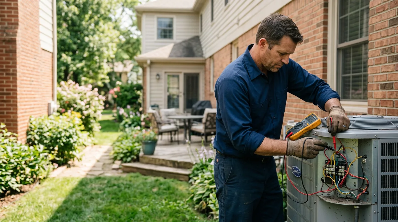 HVAC technician working near Moosic, PA